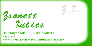 zsanett kulics business card